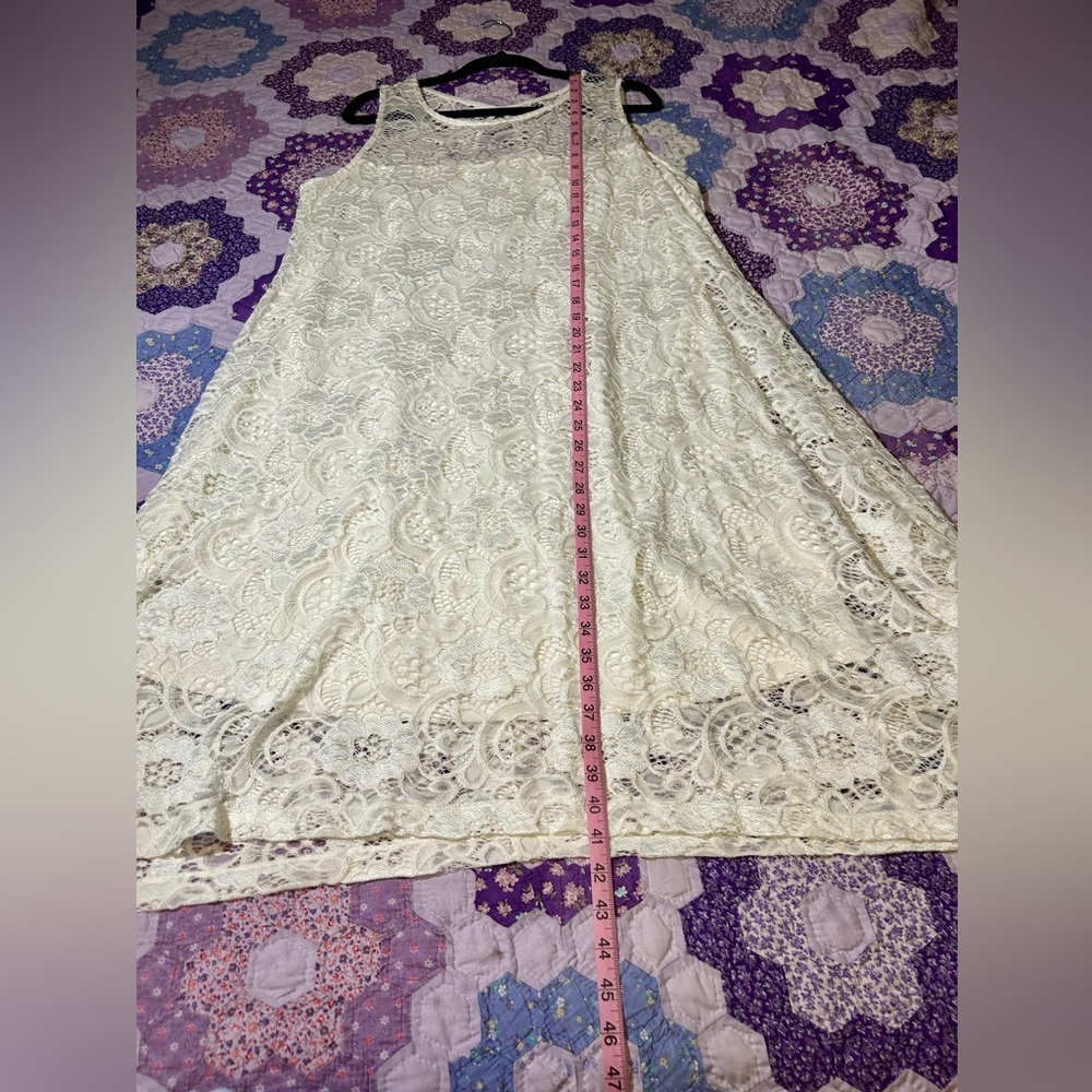 Dress Barn White Knee-Length Slip Dress - Picture 5 of 5
